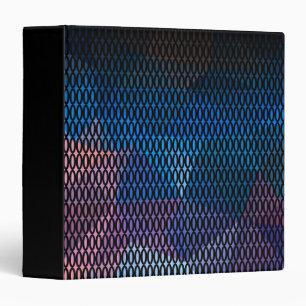 Classeur Abstrait, motif multicolore, motif maillé, dentell