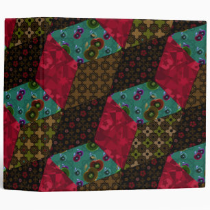 Classeur Abstrait patchwork quilt retro vin