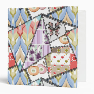 Classeur Abstrait patchwork quilt retro vin