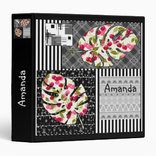 Classeur Abstrait patchwork quilt retro vin