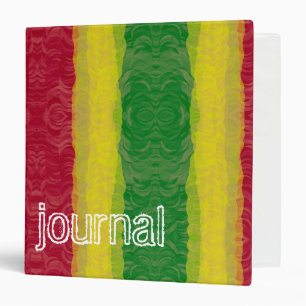 Classeur Abstrait Rasta Rouge Jaune Vert Journal