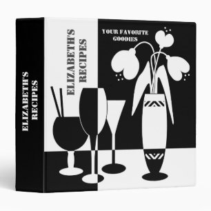 Classeur Abstrait vase de fleurs blanches noires vineglass