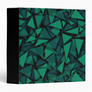 Classeur Abstrait vert émeraude polygonale motif jeter pil