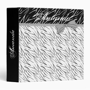Classeur Abstrait zèbre peau cuir tigre noir blanc pers