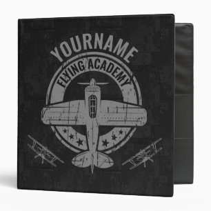 Classeur Académie de pilotage d'avion Vintage personnalis