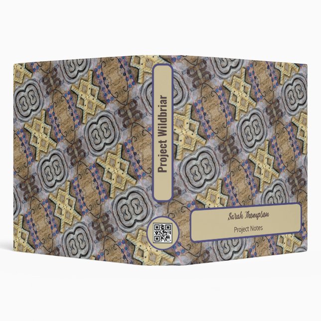 Classeur Accents Abstraits Modernes Simples Code QR ou Logo (Arrière-plan)