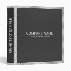 Classeur Accents de Parties scintillant en cuir Faux noir