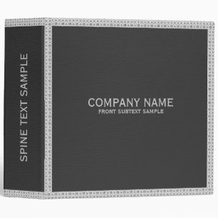 Classeur Accents de Parties scintillant en cuir Faux noir