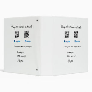 Classeur Acheter une boisson à la mariée donation QR Venmo