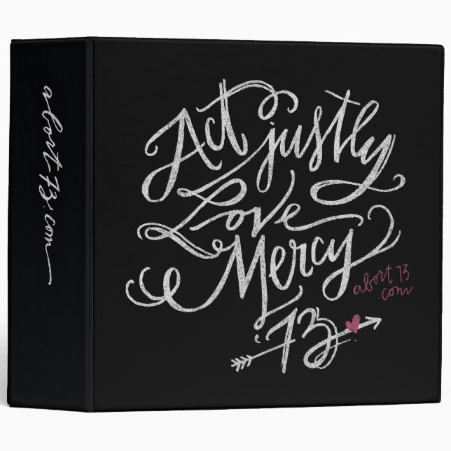 Classeur Acte juste. Pitié d'amour. /Abort73.com (Devant/Côté)