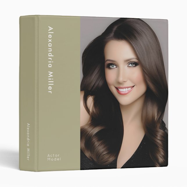 Classeur Acteur de modèle professionnel de portefeuille de  (Devant/Côté)