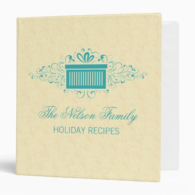 Classeur actuel des fêtes (1,5 pouce), Aqua (Devant/Intérieur)