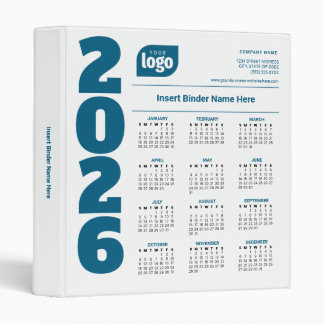 Classeur Add Your Logo Template 2026 Business Binder