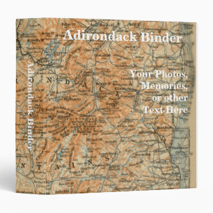 Classeur Adirondack Mountains et la carte du parc