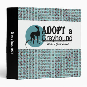 Classeur Adoptez un chien de lévrier personnalisé