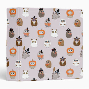 Classeur Adorable Chouette d'Halloween Motif