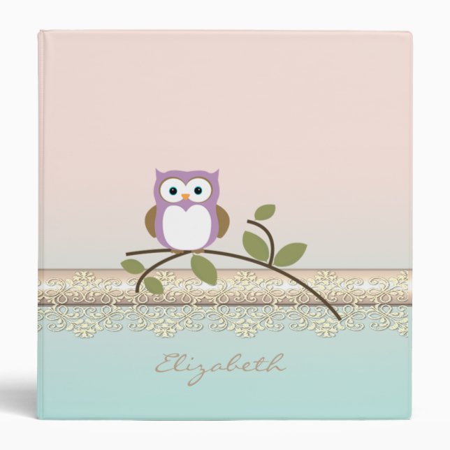 Classeur Adorable Girly Cute Owl (Devant)