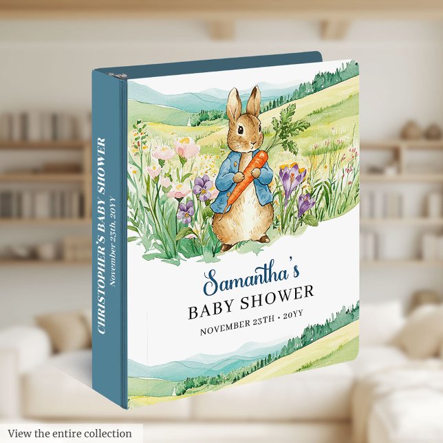 Classeur Adorable Peter Rabbit Baby shower Keepsaké Classeu (Adorable Peter Rabbit Baby Shower Keepsake Binder)