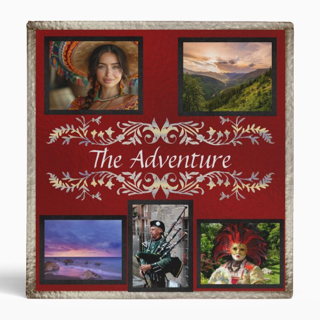 Classeur Adventure Vacation Photo/Scrapbook Album - Red (Devant)