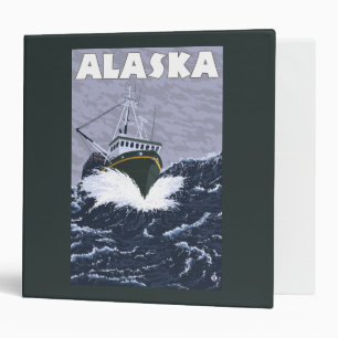 Classeur Affiche de Vintage voyage de bateau d'AlaskaCrab