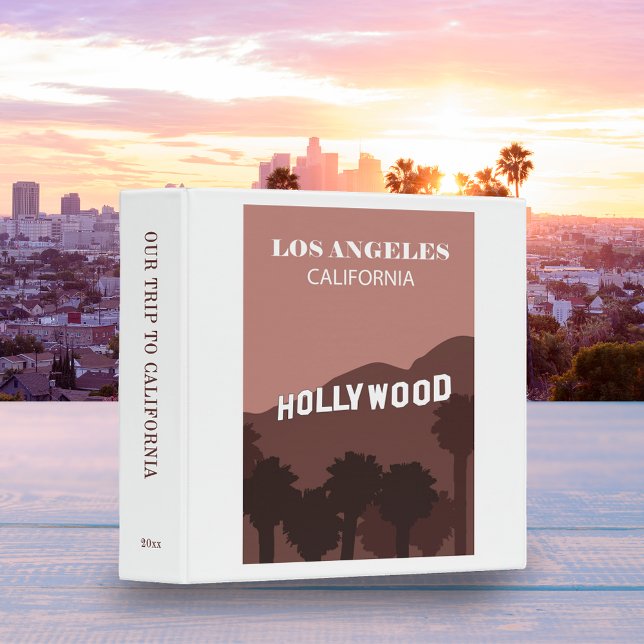 Classeur Affiche de voyage de paysage rétro californien Liv (Créateur téléchargé)