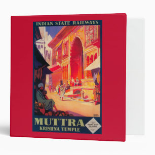 Classeur Affiche de voyage de temple de Muttra Krishna