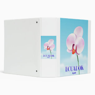 Classeur affiche de voyage orchidée Équateur