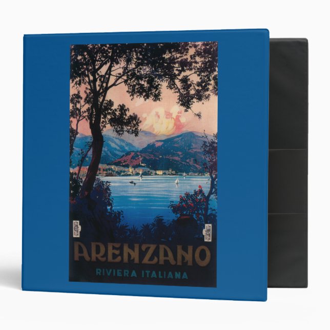 Classeur Affiche de voyage Riviera italienne (Devant/intérieur)