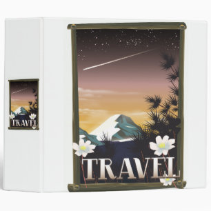 Classeur Affiche de voyage vintage édition Night Mountain