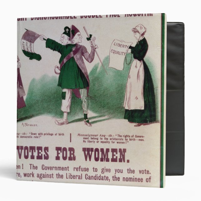 Classeur Affiche du suffrage des femmes (Devant/Intérieur)