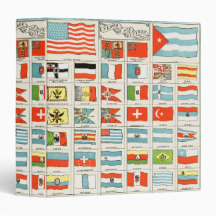 Classeur Affiche Éducative des Drapeaux Anciens de Toutes l