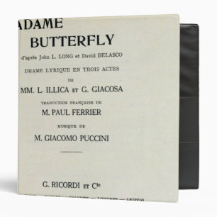 Classeur Affiche pour Madame Butterfly par Giacomo