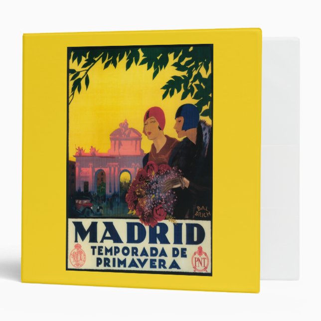 Classeur Affiche promotionnelle de Madrid au printemps (Devant/intérieur)