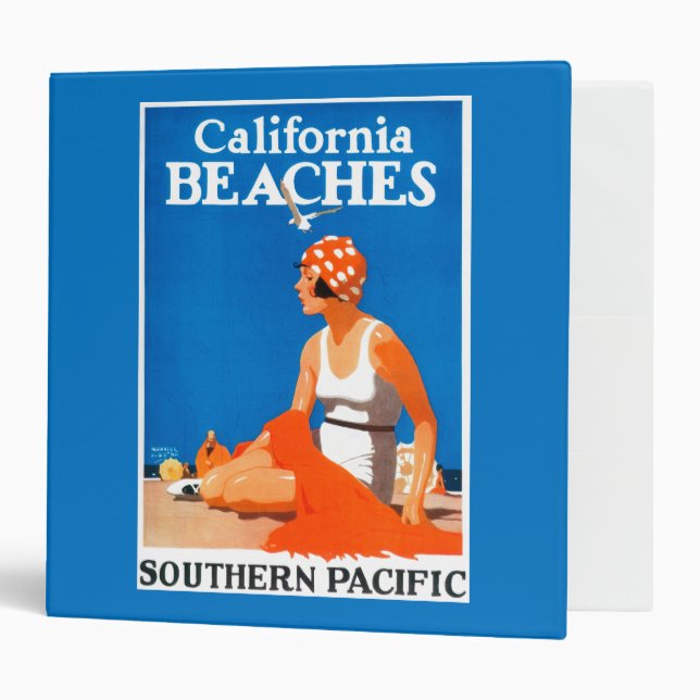 Classeur Affiche promotionnelle des plages de Californie (Devant/intérieur)