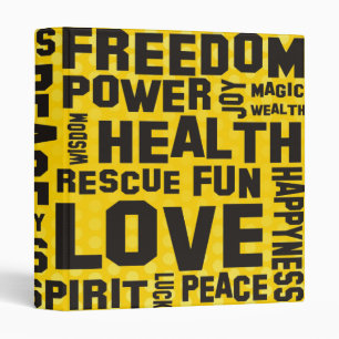 Classeur affirmations noir - points jaunes