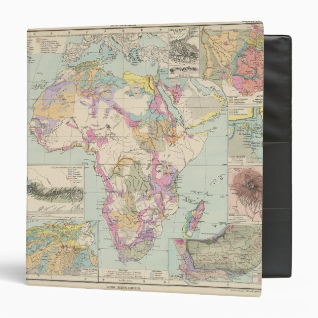 Classeur Afrika - Carte Atlas de l'Afrique (Devant/Intérieur)