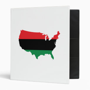 Classeur Afro-Américain _ Couleurs rouge, noir et vert