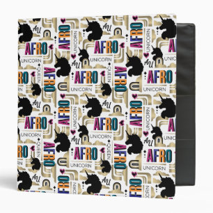 Classeur Afro Unicorn Bold Motif