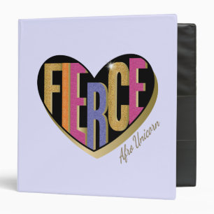 Classeur Afro Unicorn Fierce Heart Design