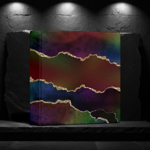 Classeur Agate foncé intense   Moody Rainbow Jewel Tone