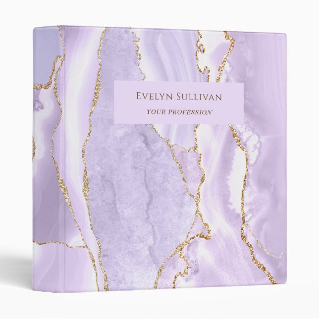 Classeur Agate Lavender (Devant/Côté)