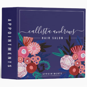 Classeur Agenda en acrylique à fleurs rose Navy pour rendez