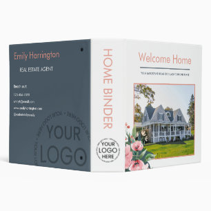 Classeur Agent Immobilier Blush Bloom Home Gris