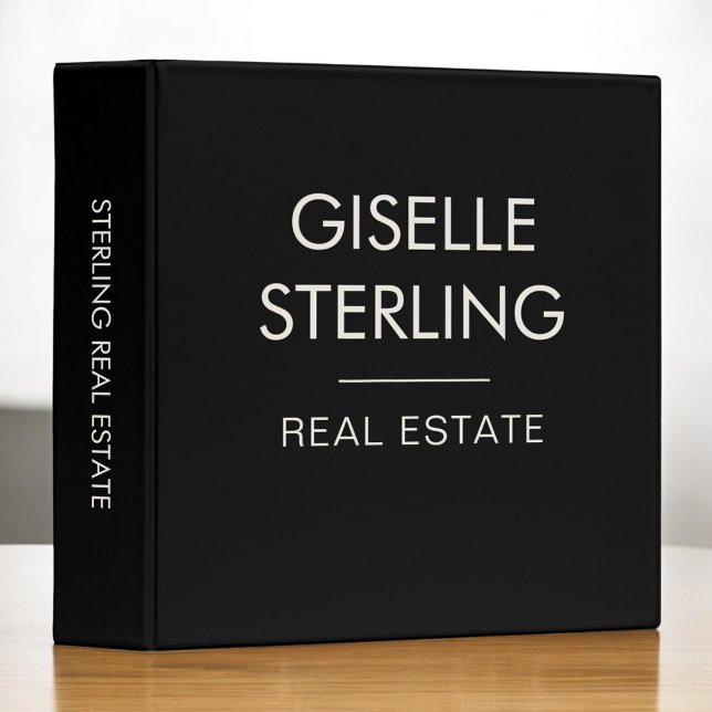 Classeur Agent immobilier noir professionnel (Créateur téléchargé)