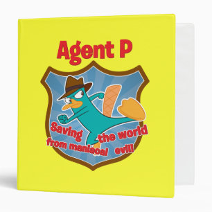 Classeur Agent P Sauver le monde du mal maniaque Badge