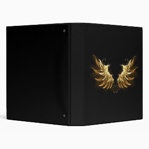 Classeur Ailes d'Ange d'or sur arrière - plan noir