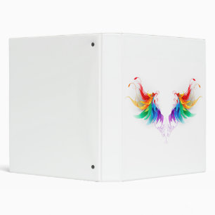 Classeur Ailes fluffy arc-en-ciel