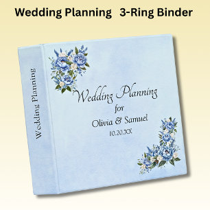 Classeur Ajouter des noms etc. Blue Peony sur mariage bleu