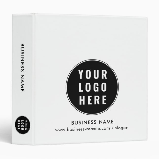 Classeur Ajouter le logo de l'entreprise Siège social (Devant/Côté)