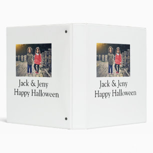 Classeur ajouter nom photo texte Halloween enfant fille gar